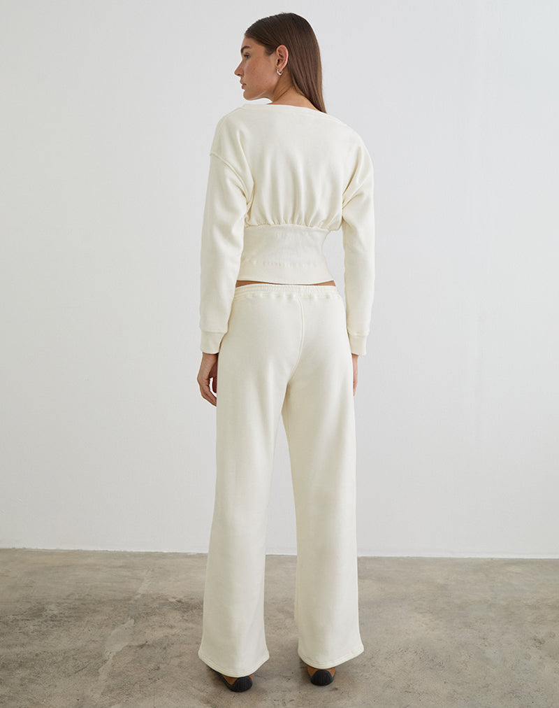 Bild von Cille Loose Jogger in Fleece Winter White