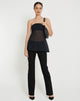 Bild von Bilancia Bandeau Mesh Top in Schwarz