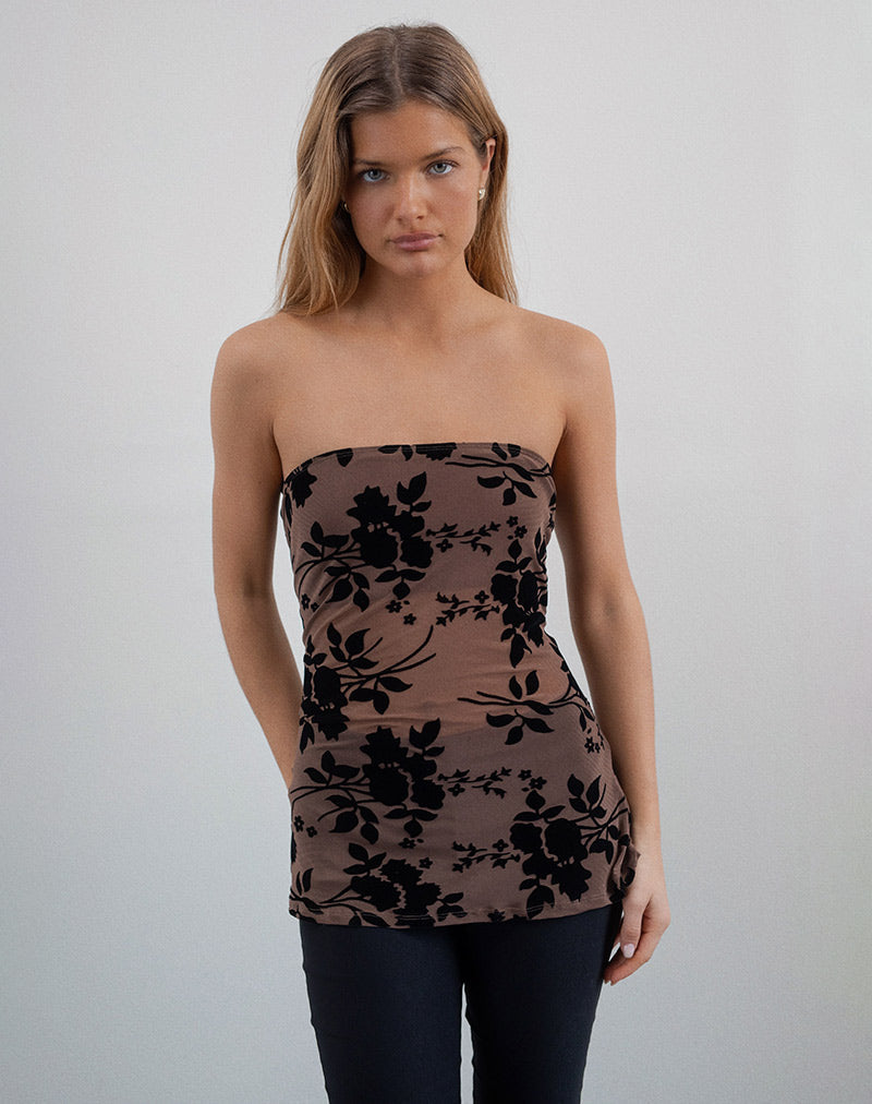 Bild von Bilancia Top in Flock Braun