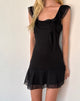 Image of Binita Minikleid aus Chiffon Schwarz