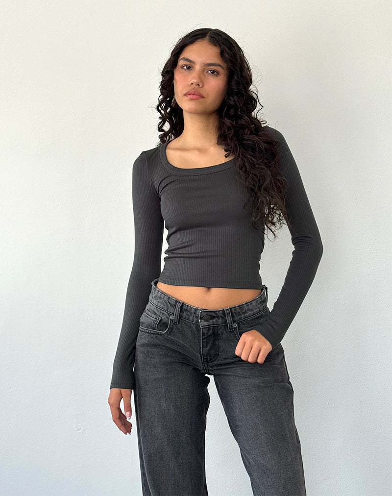 Image of Binlo Extra langärmeliges Top in Black Forest