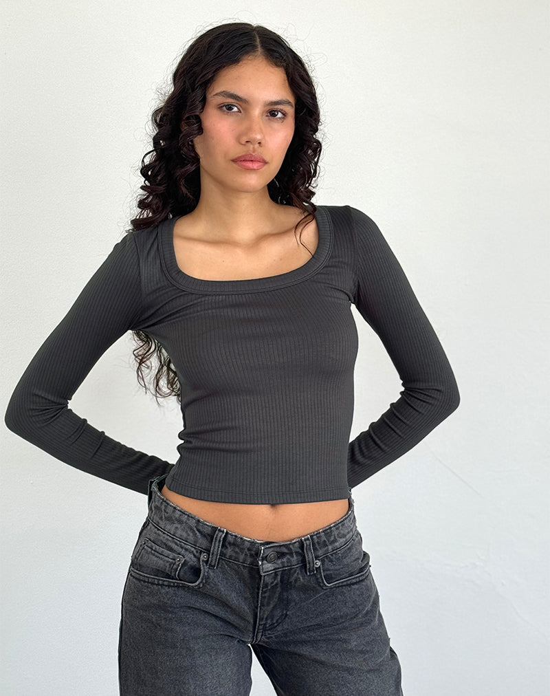 Image of Binlo Extra langärmeliges Top in Black Forest