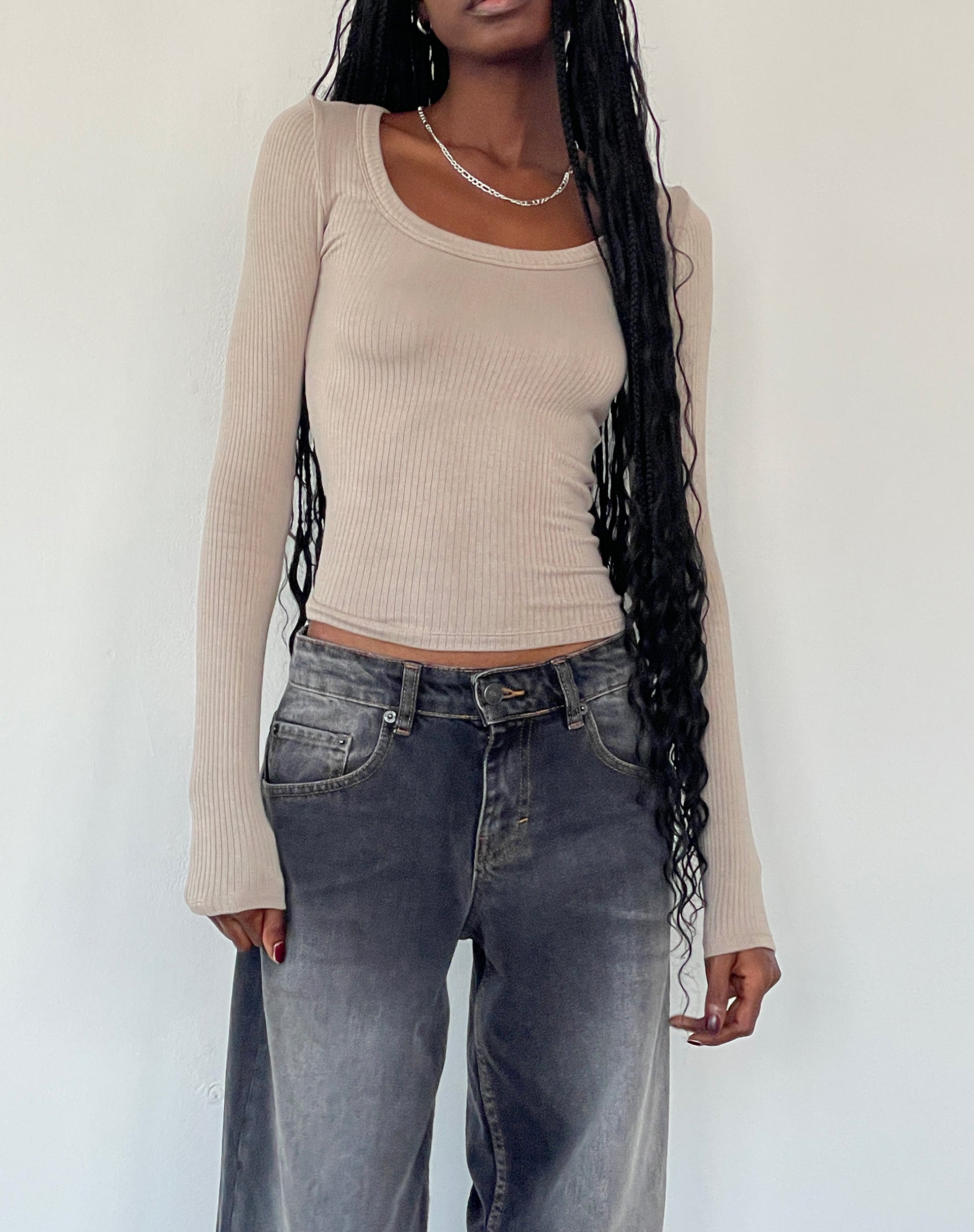 Image of Binlo Extra langärmeliges Top in London Fog