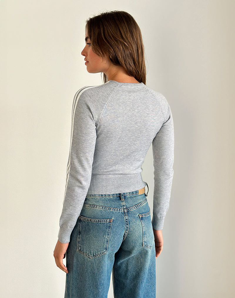 Image of Binta Zip Through Jacke in Grau meliert