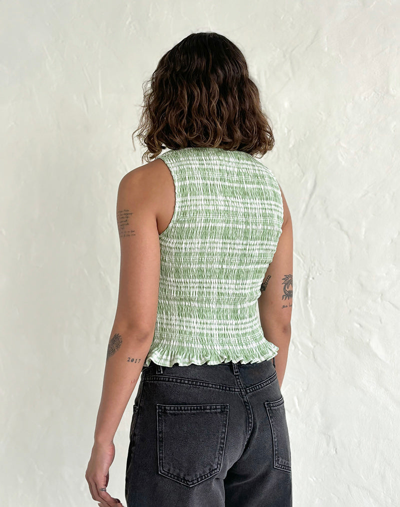 Image of Birita Geraffte Tischdecke Neo Mint