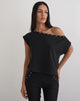 Image of Bizzy Top aus Jersey Schwarz mit Nieten