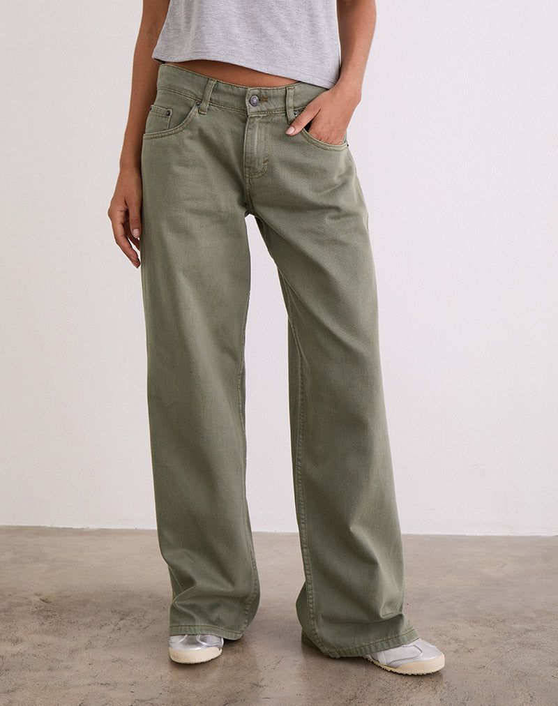 Bild von Low Rise Roomy Jeans in Fern Green