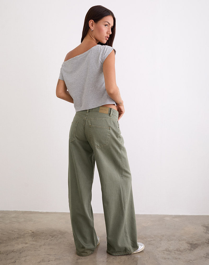 Bild von Low Rise Roomy Jeans in Fern Green