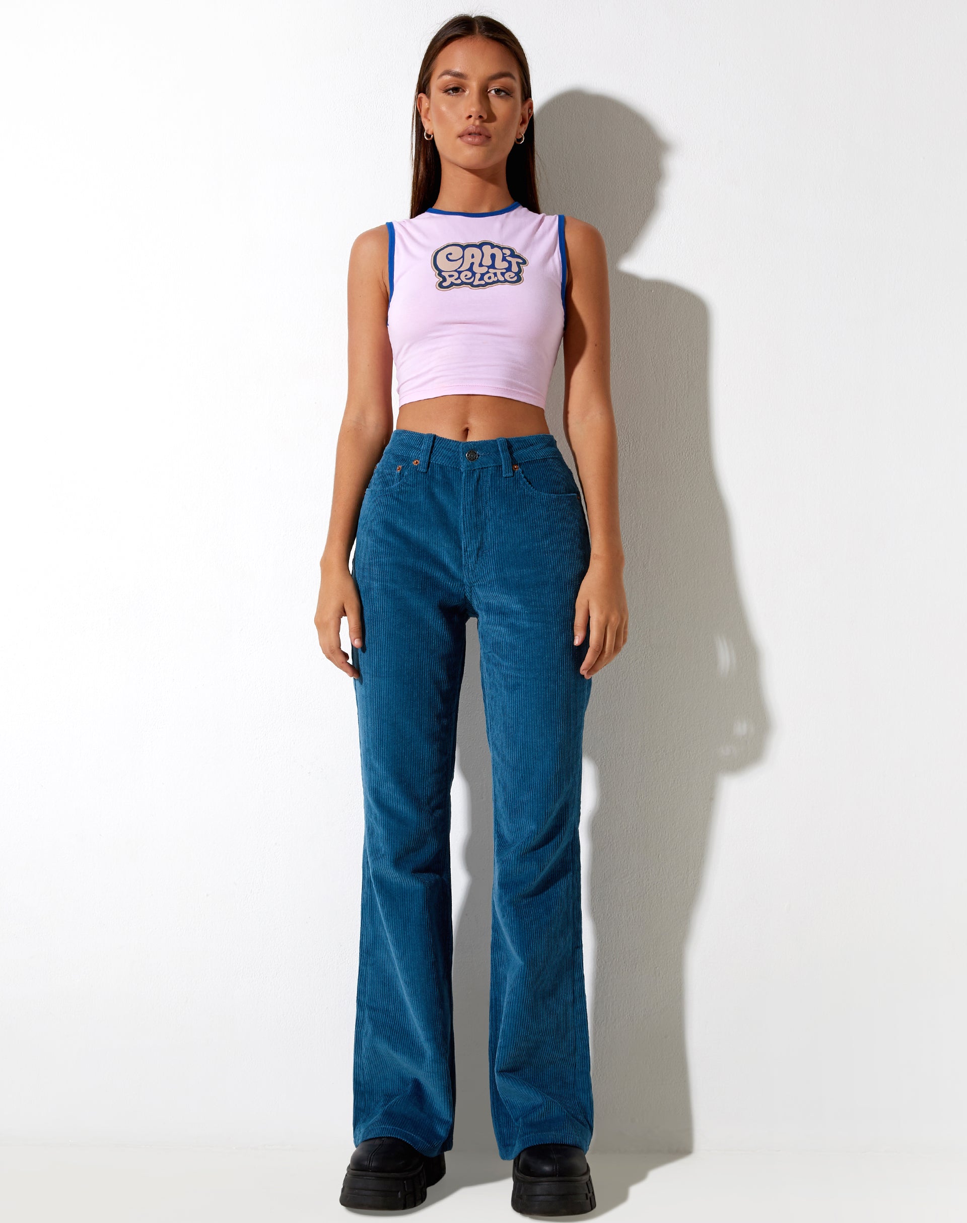 Image von Bootleg Jeans in Cord Blau