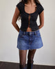 Image of Boska Top in Schwarz mit roter Rose
