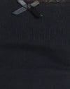 Schwarzer gerippter Jersey