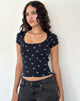 Bild von Bovino Top in Mini Bow Navy
