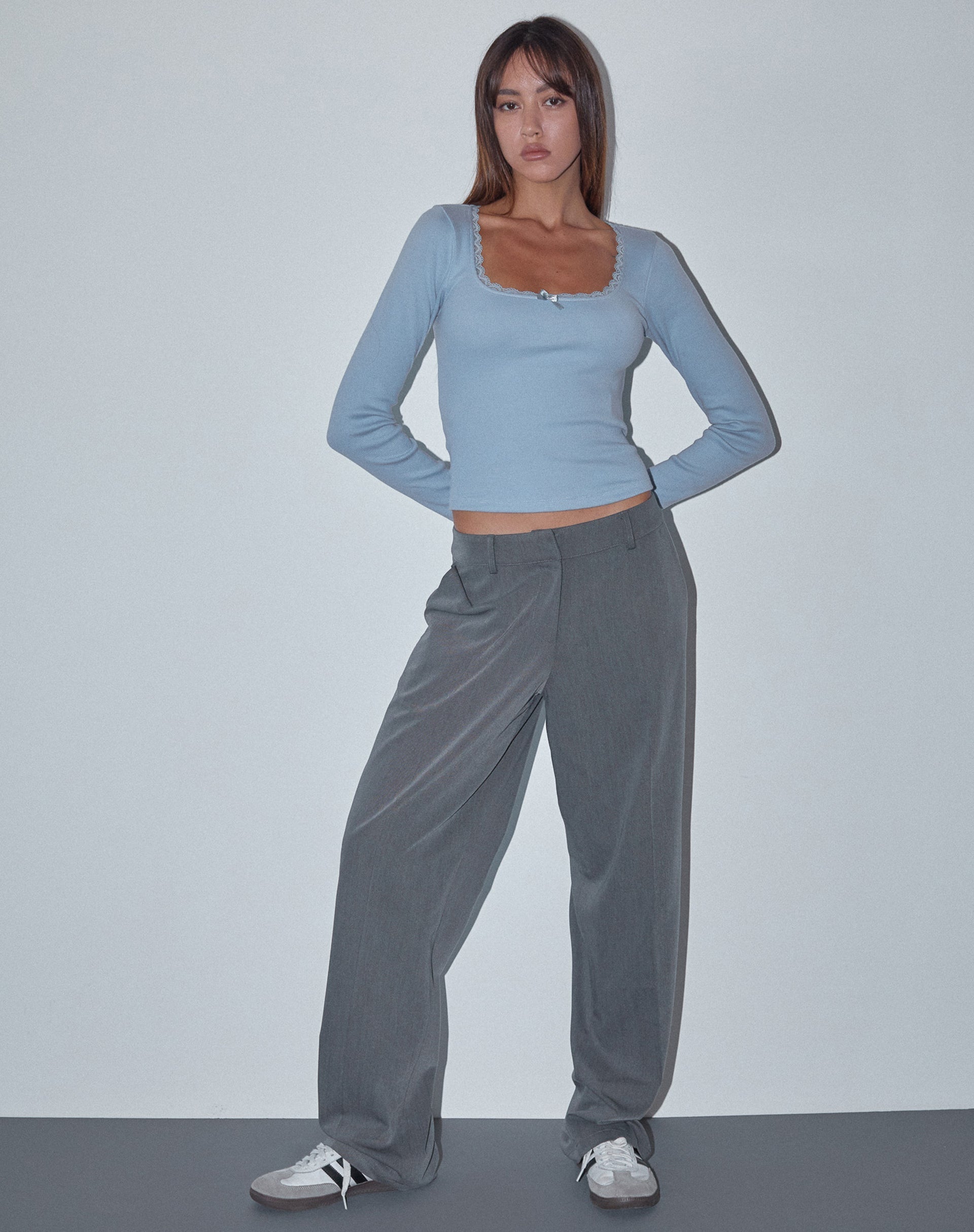 Image of Bovita Langarm-Top in Nantucket Blau
