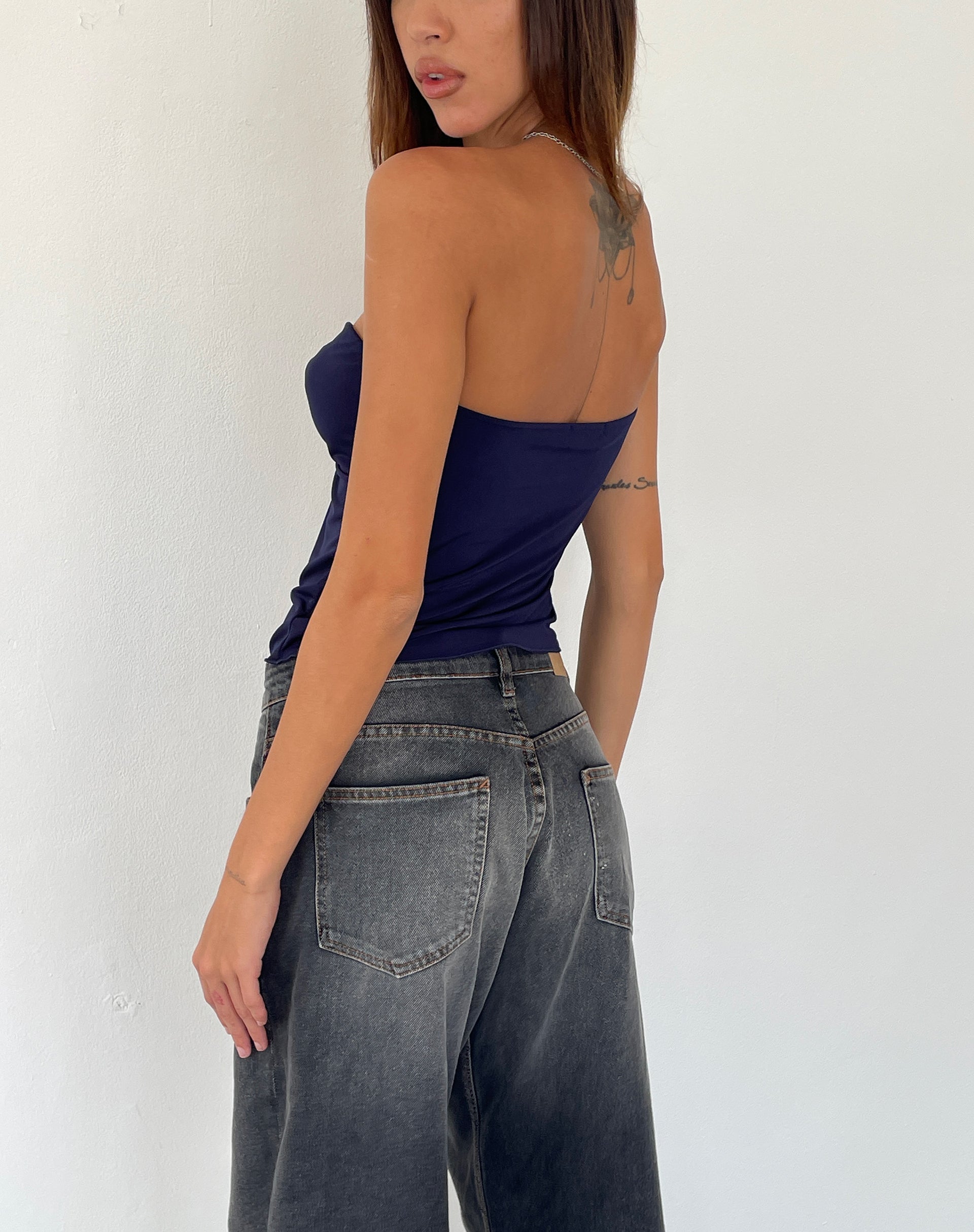 Bild von Brea Bandeau Butterfly Top in Slinky Navy