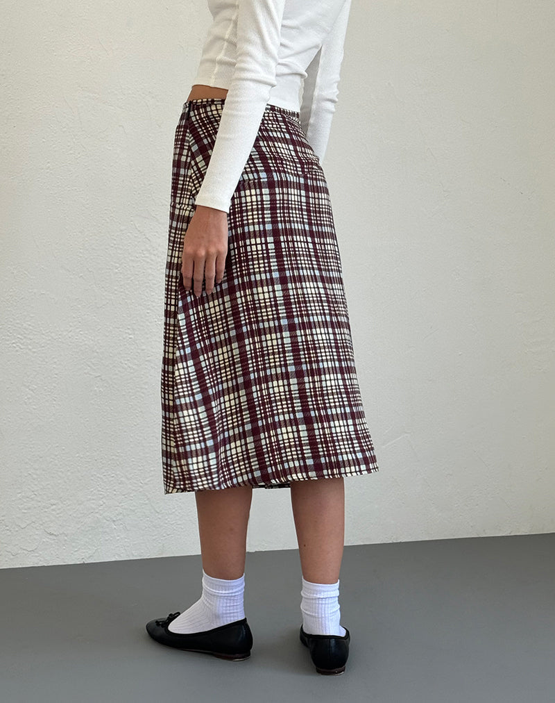 Bild von Brella Midirock in Multi-Karo Braun