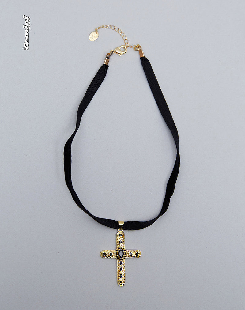 Bild von Brooklyn Kreuz Halsband Halskette von Gemini Jewels