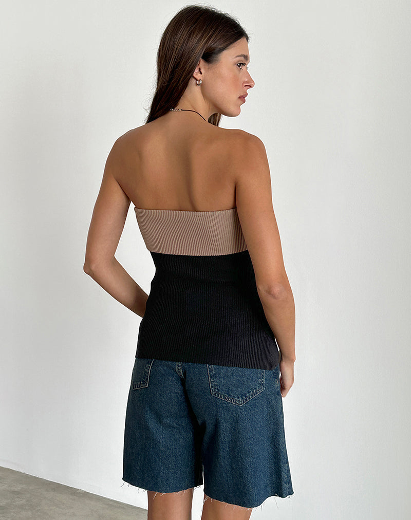 Bild von Brylee Tube Top in Knit Schwarz