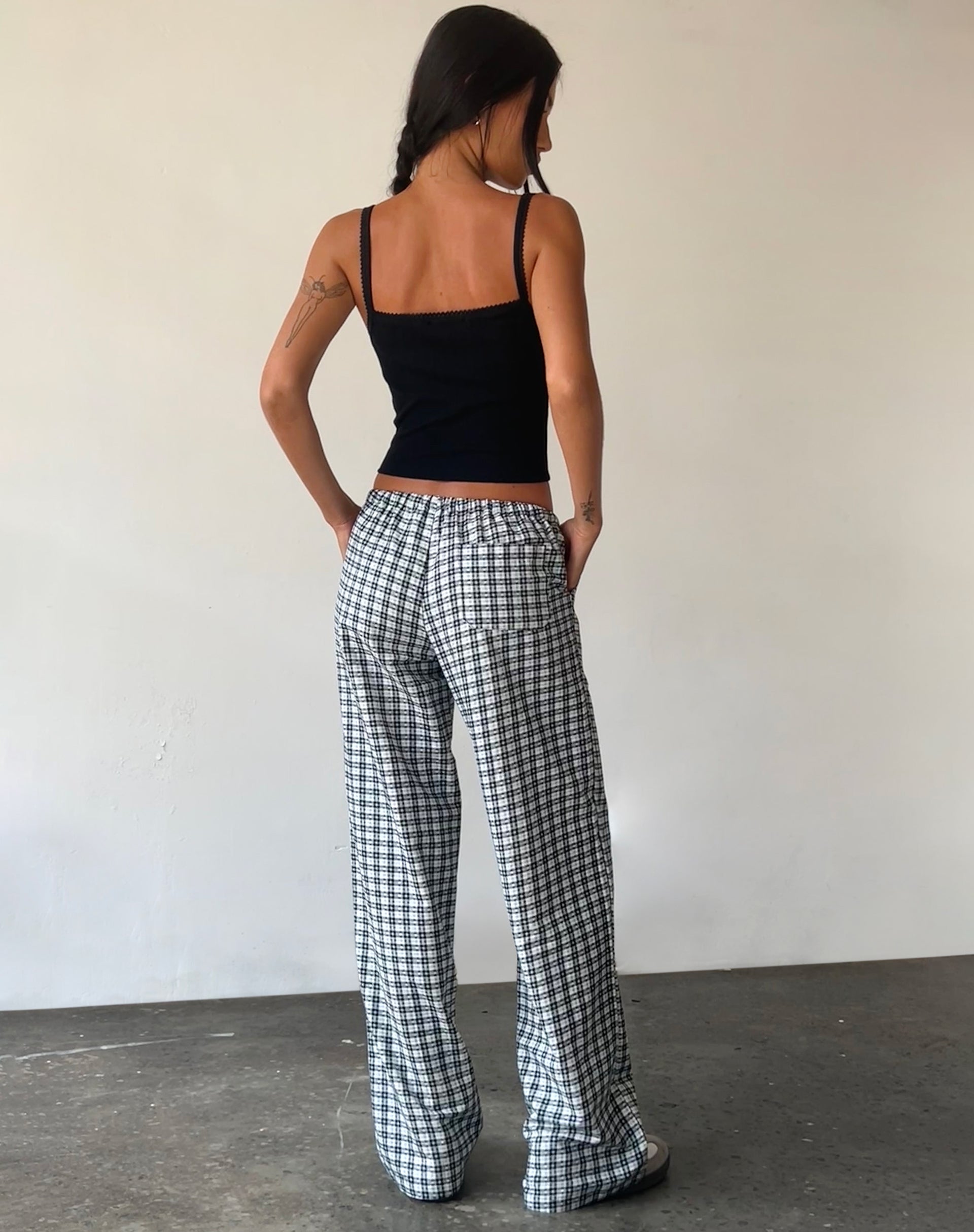 Image of Lirura Hose mit weitem Bein in Brandy Check