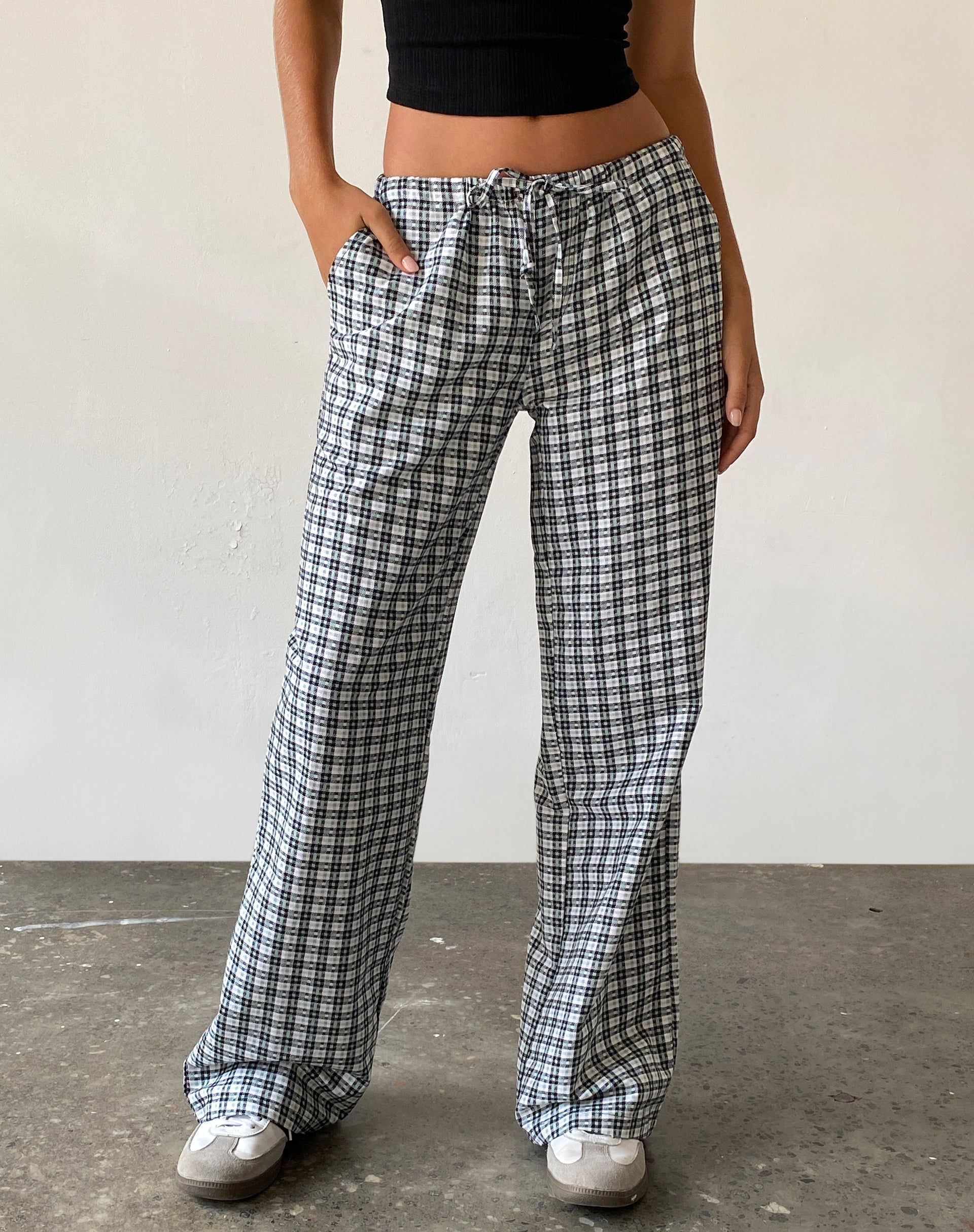 Image of Lirura Hose mit weitem Bein in Brandy Check