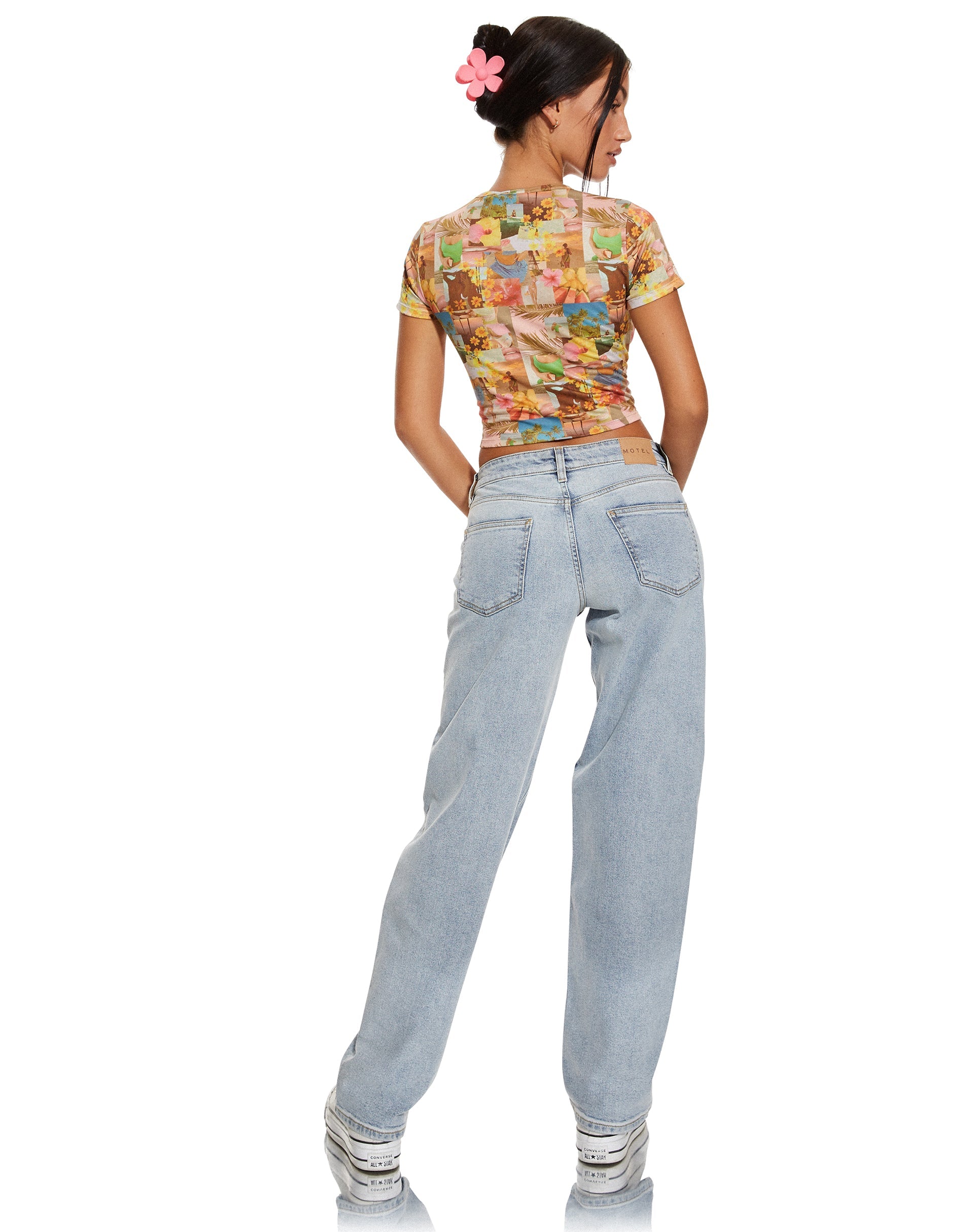 Bild von MOTEL X BARBARA Shrunken Tee in 90's Tropical Collage