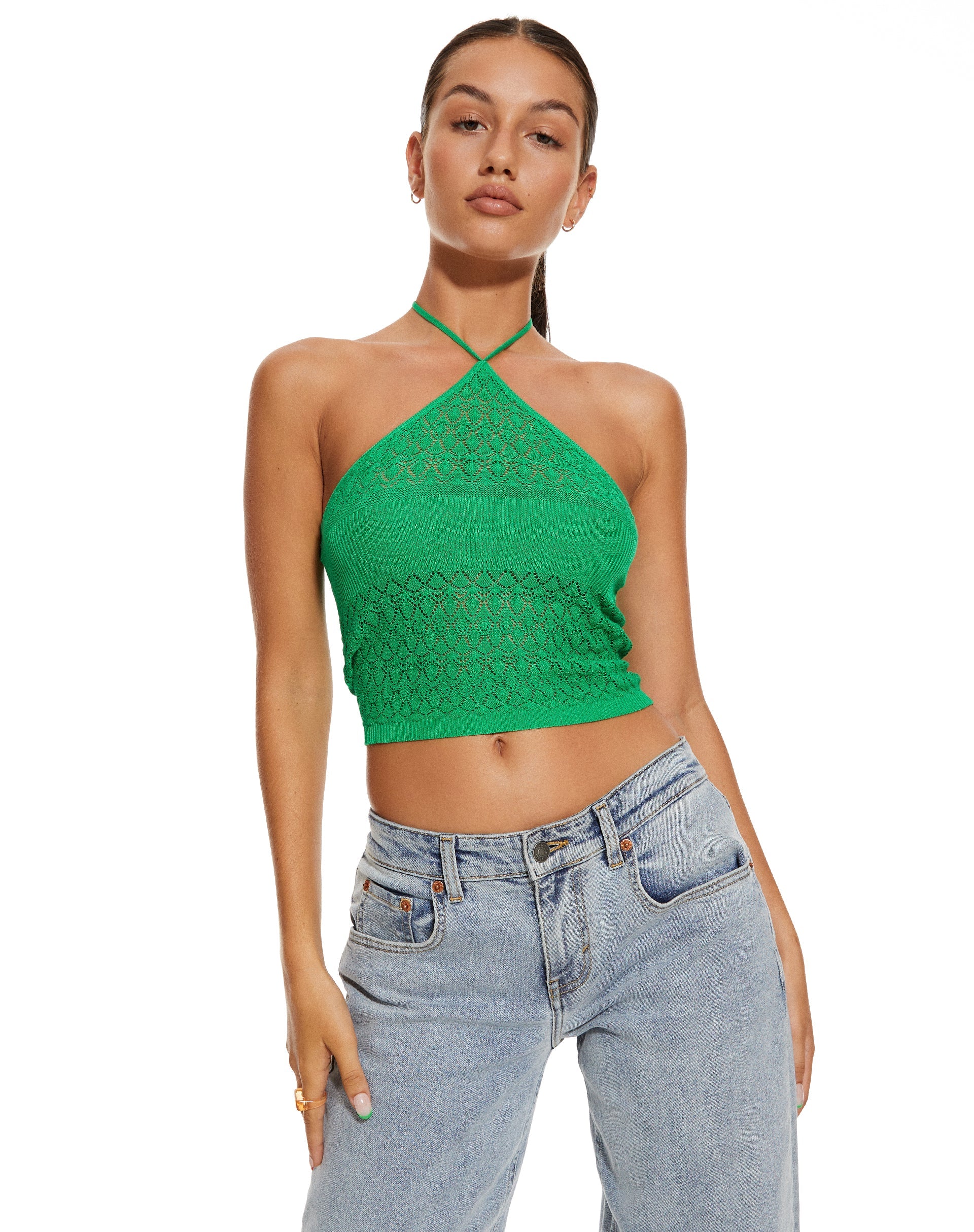 Bild von MOTEL X BARBARA Jinu Crop Top in Grün