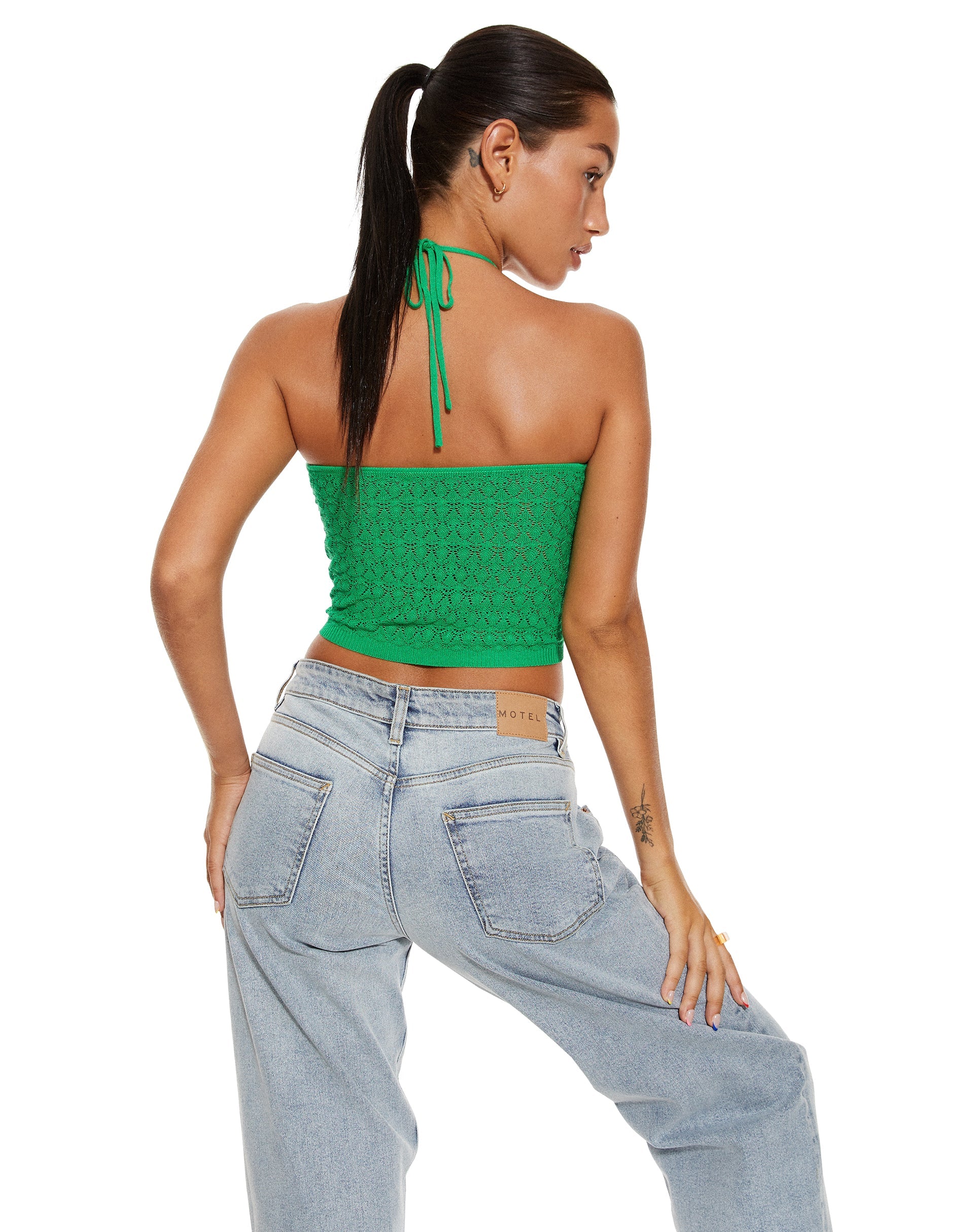 Bild von MOTEL X BARBARA Jinu Crop Top in Grün