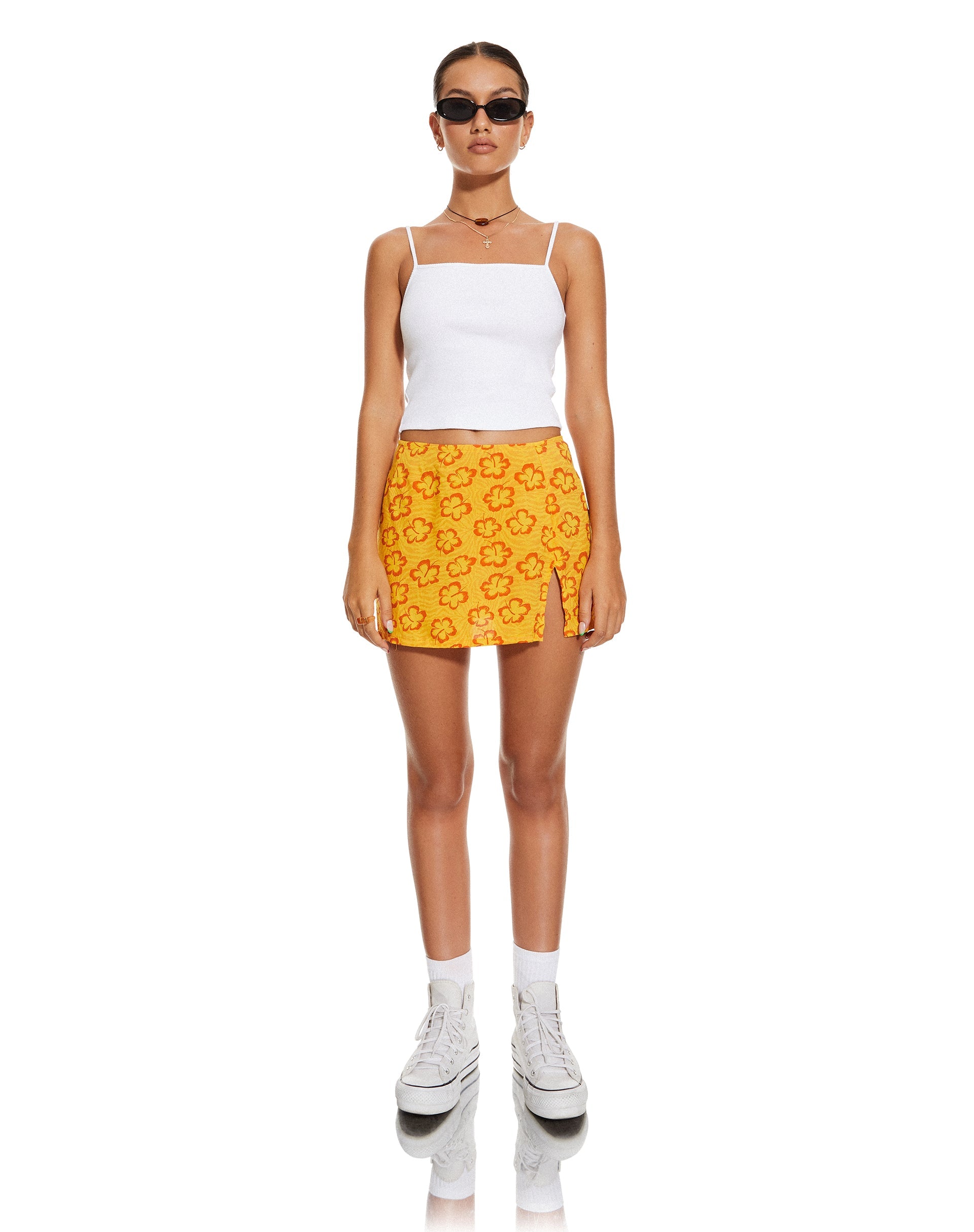 Bild von MOTEL X BARBARA Shema Mini Rock in Hibiskus Zebra Orange