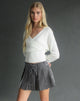 Image of Calina Rock mit floraler Stickerei Tailoring Charcoal