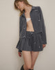Image of Calina Rock mit floraler Stickerei Tailoring Charcoal