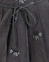 Florale Stickerei Tailoring Anthrazit