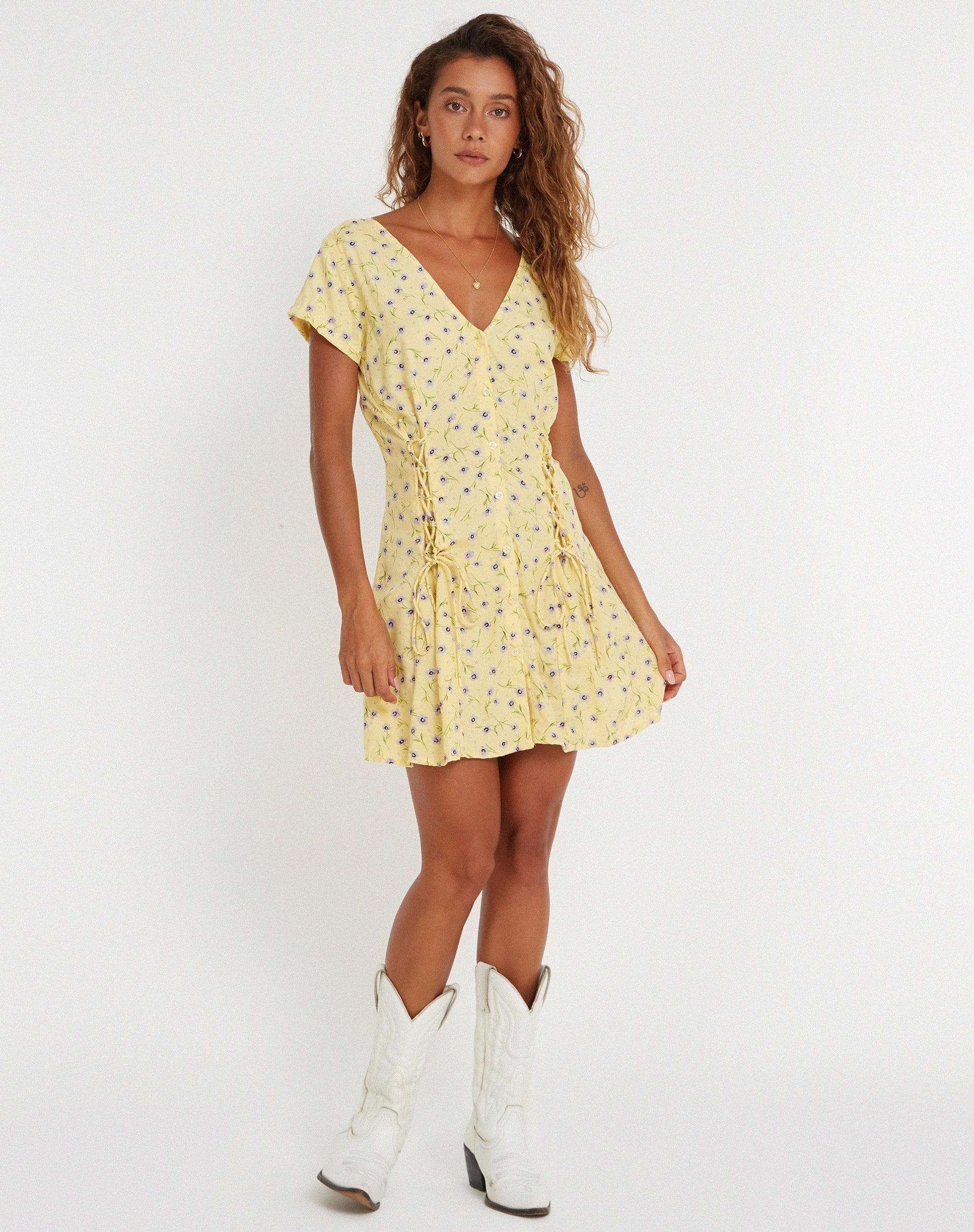 Abbildung: Calliope Minikleid in Wild Flower Lemon Drop