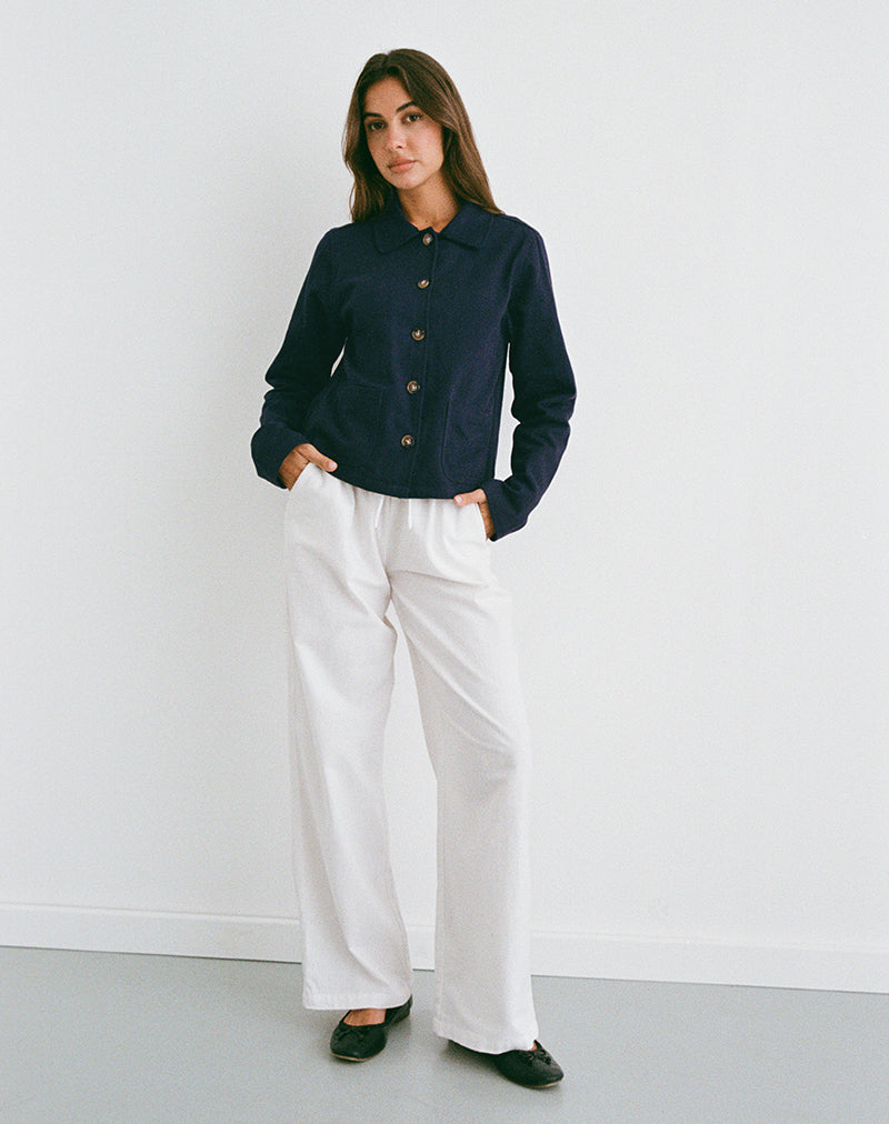 Image of Calva Boxy Jacke in Dunkelmarine
