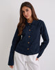 Image of Calva Boxy Jacke in Dunkelmarine