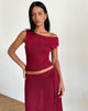 Image of Calypso Top aus transparentem Strick Rot