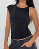 Bild von Cambrie Asymmetrisches ärmelloses Top in Schwarz