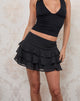 Image of Camigo Minirock aus Polka-Chiffon Schwarz