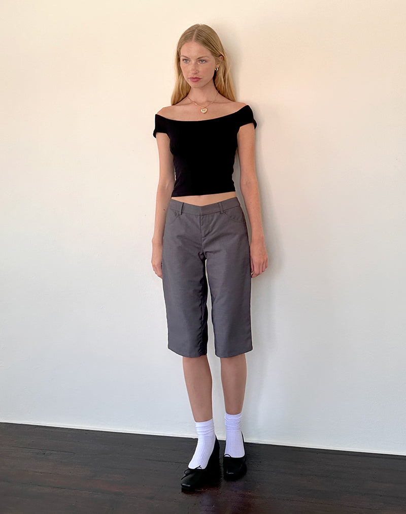 Image of Cania Korsett-Top aus schwarzem Lycra