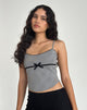 Bild von Canika Korsett-Top in Schwarz-Weiß Multi Check