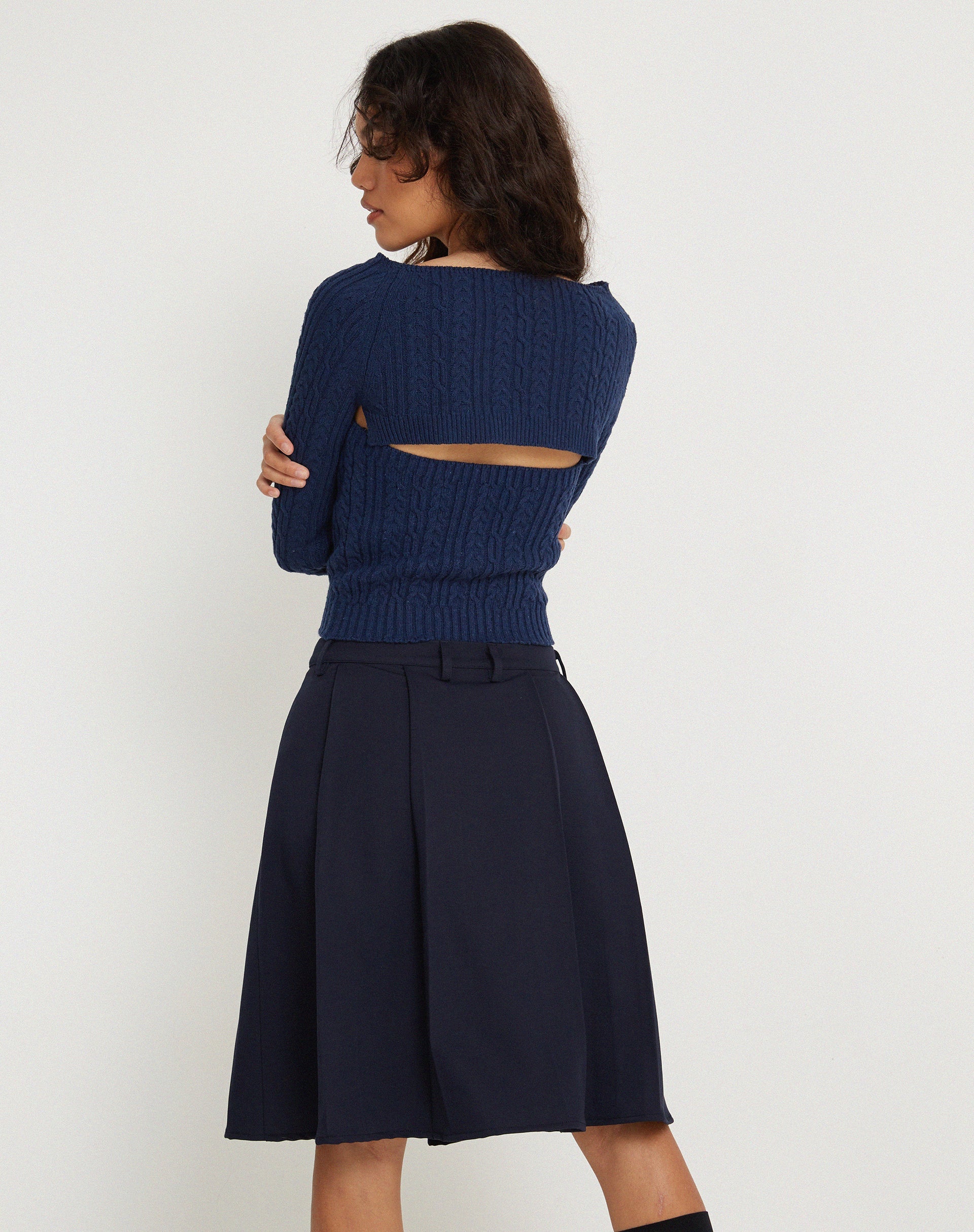 image of Canita Arinah Langärmeliges Co-Ord Top in Marineblau