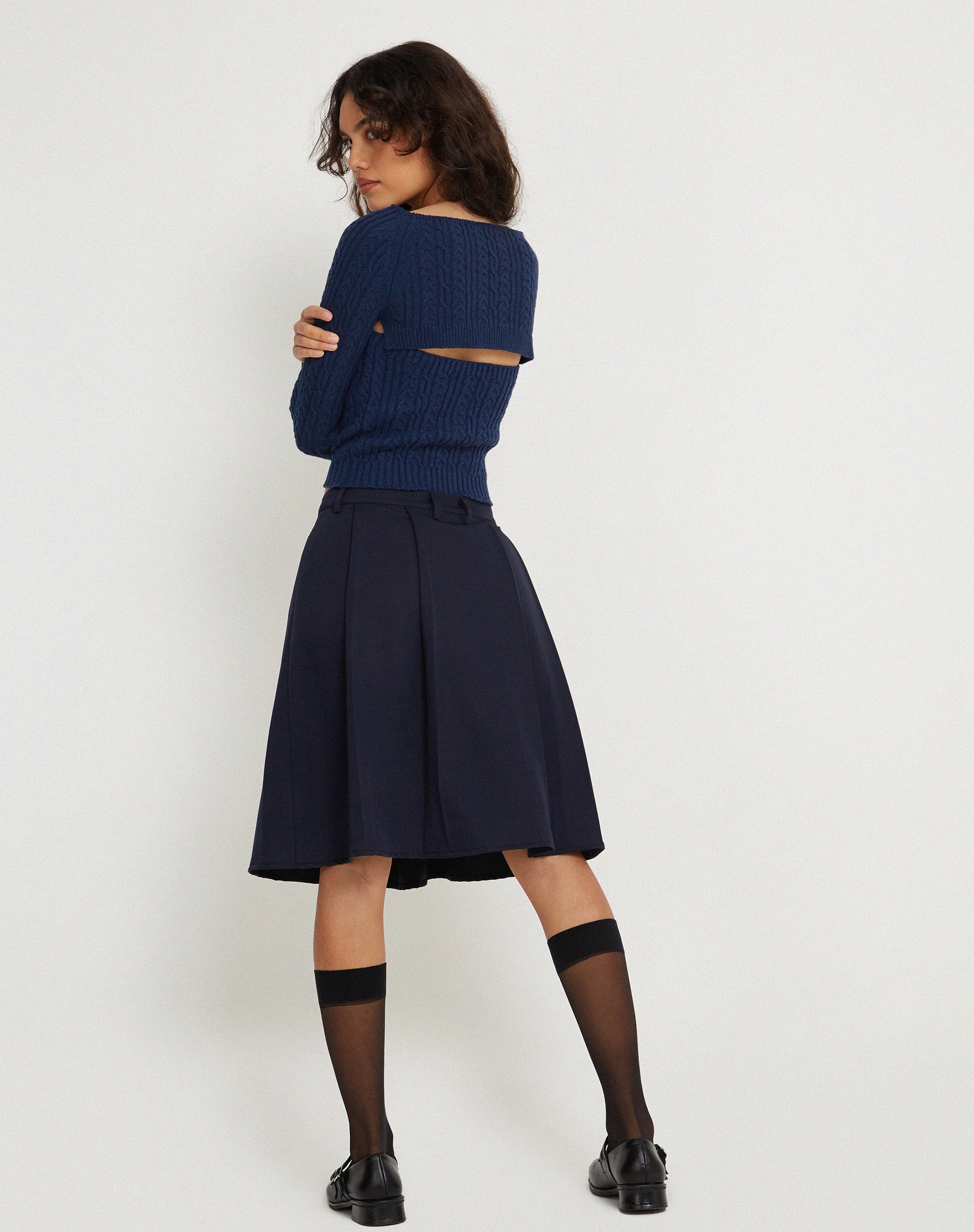 image of Canita Arinah Langärmeliges Co-Ord Top in Marineblau