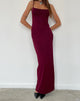Image of Cantha Maxikleid in Rippe Burgund