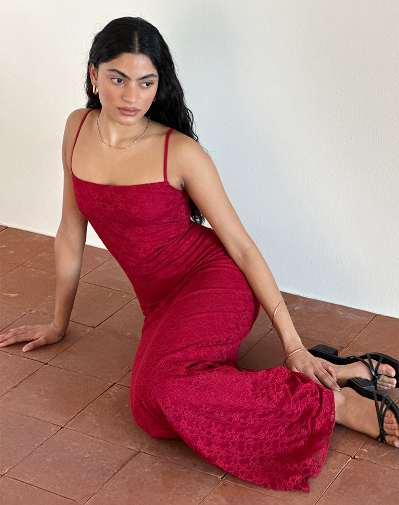 Bild von Cantha Maxikleid aus Mari Lace Rot