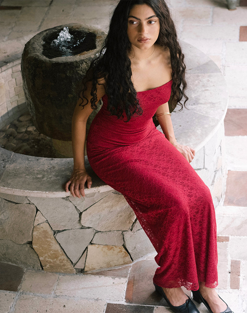 Bild von Cantha Maxikleid aus Mari Lace Rot