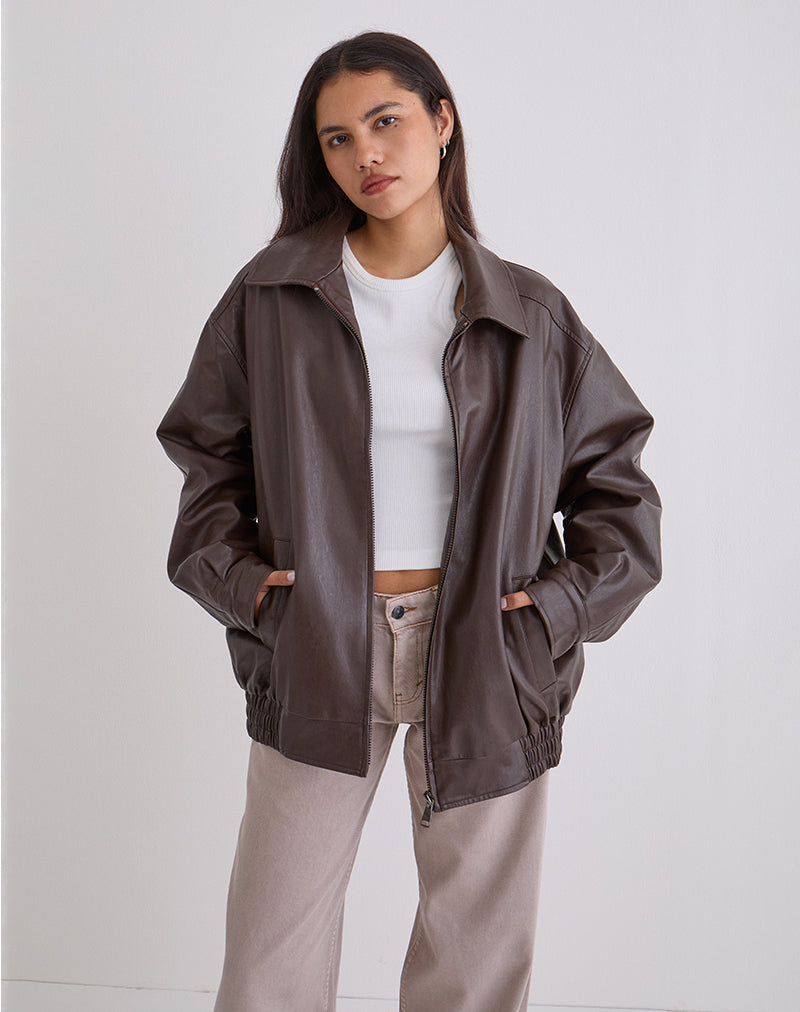 Bild von Cavita Jacke in PU Bitter Chocolate