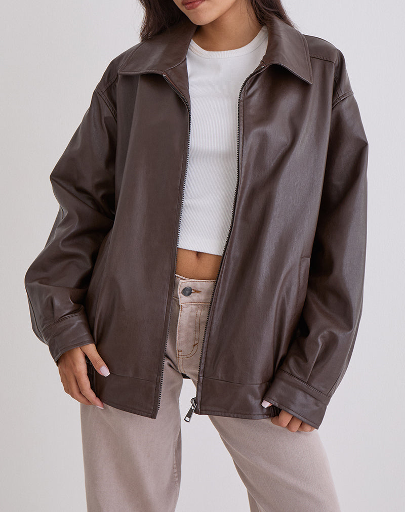 Bild von Cavita Jacke in PU Bitter Chocolate