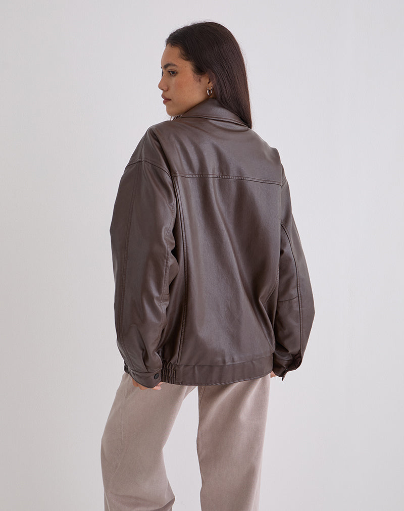 Bild von Cavita Jacke in PU Bitter Chocolate