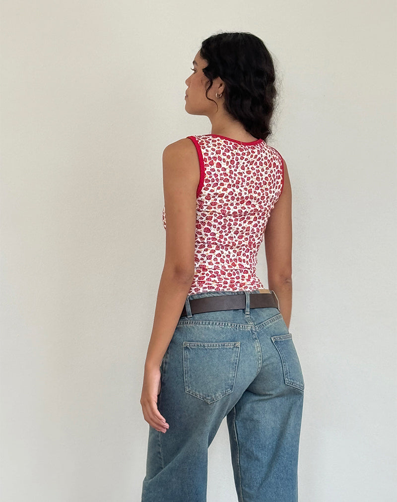 Bild von Carili Vest Top in Strawberry 2023 Print