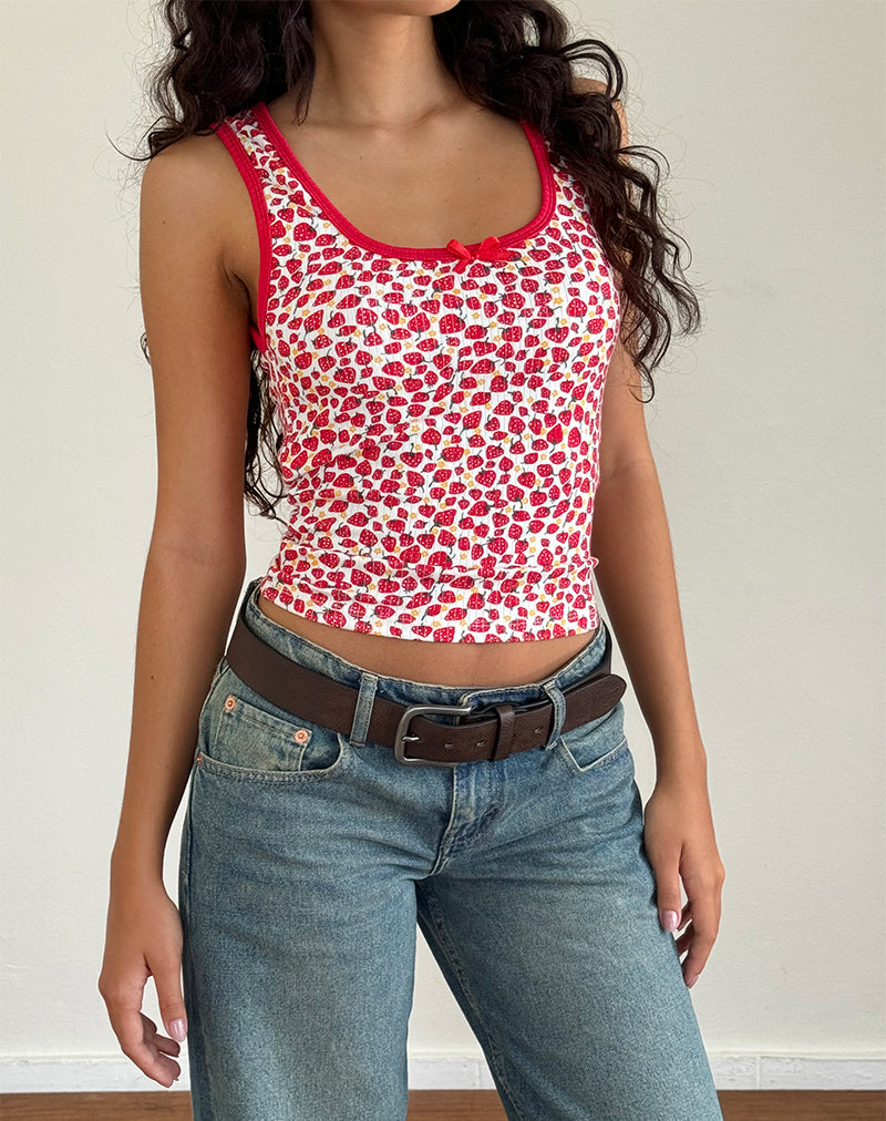 Bild von Carili Vest Top in Strawberry 2023 Print