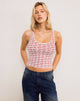 Bild von Carillo Top in Weiß mit Lucky You Text in Rot