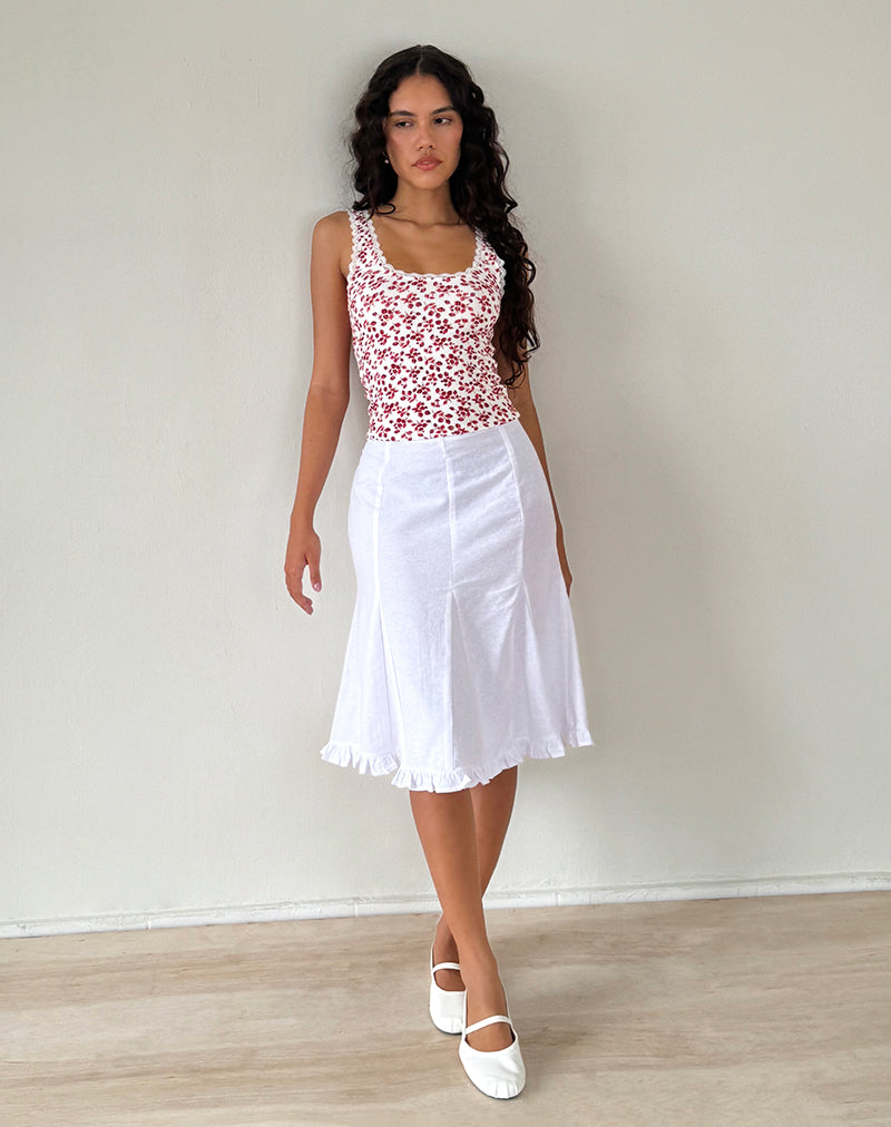 Image of Carillo Top in Sommer-Erdbeere Off White